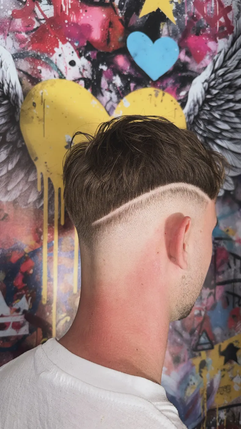 Low Fade mit Rasurlinie, Rückansicht – Haarschnitt bei Coiffeur Pjetro Fislisbach